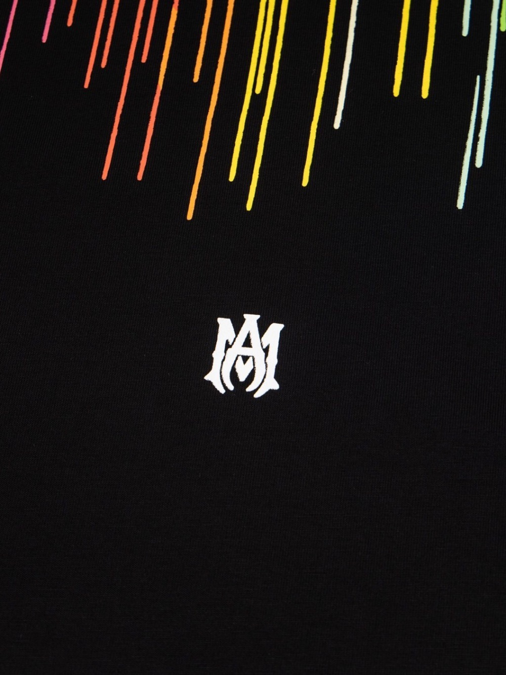 AMIRI Black Kids Tee with Rainbow Drip Logo - Picture 8 of 9